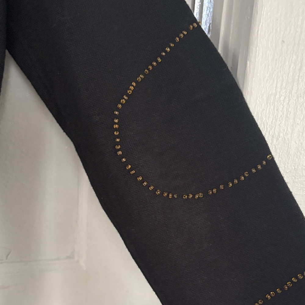 Quacker Factory Black Cardigan with Dog Embroidery - Picture 11 of 11